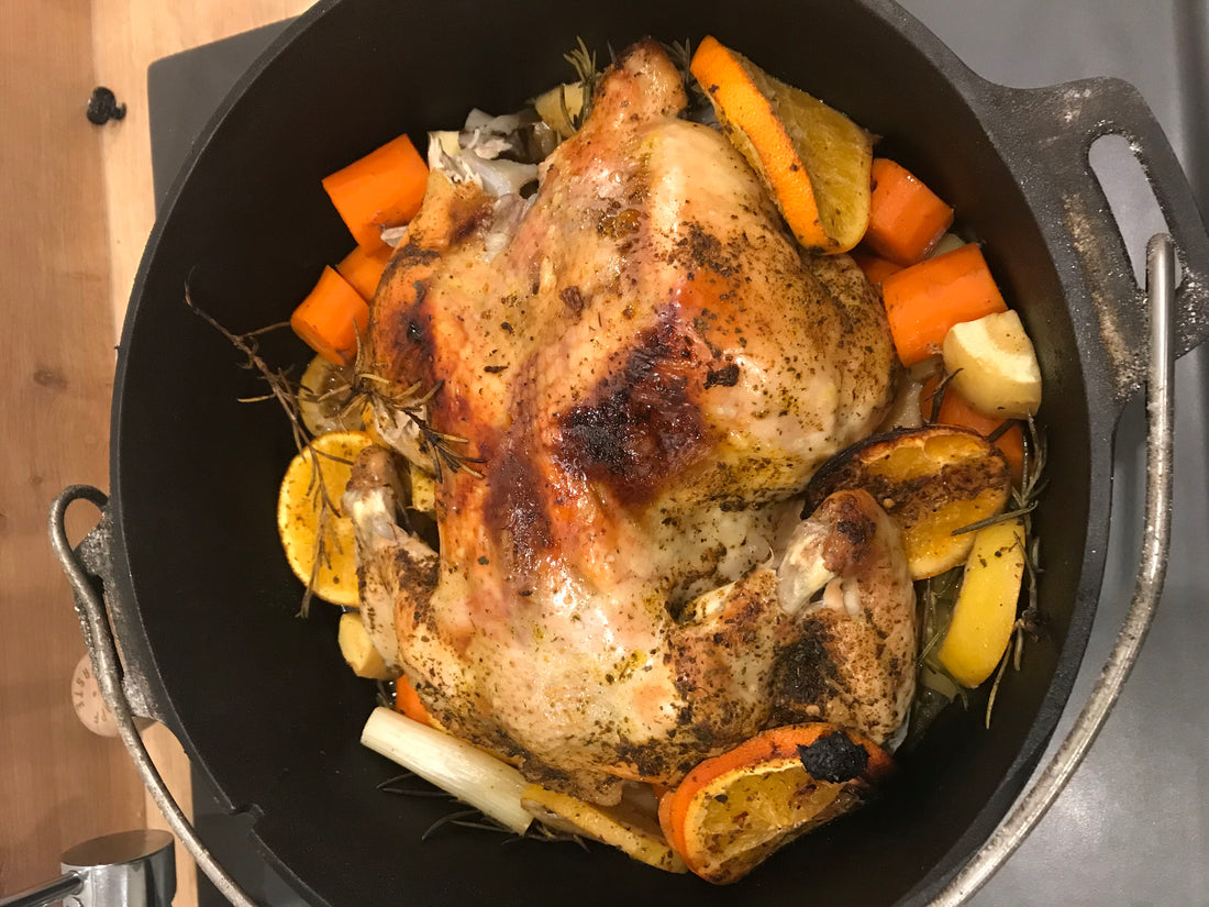 Hähnchen aus dem Feuertopf