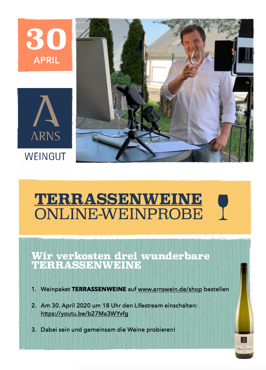 Online Weinprobe Terrassenweine