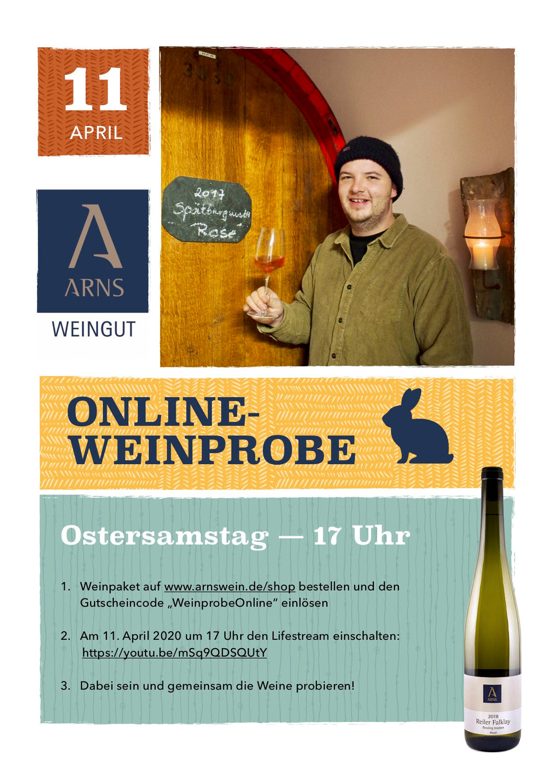 Online-Weinprobe am 11. April 2020
