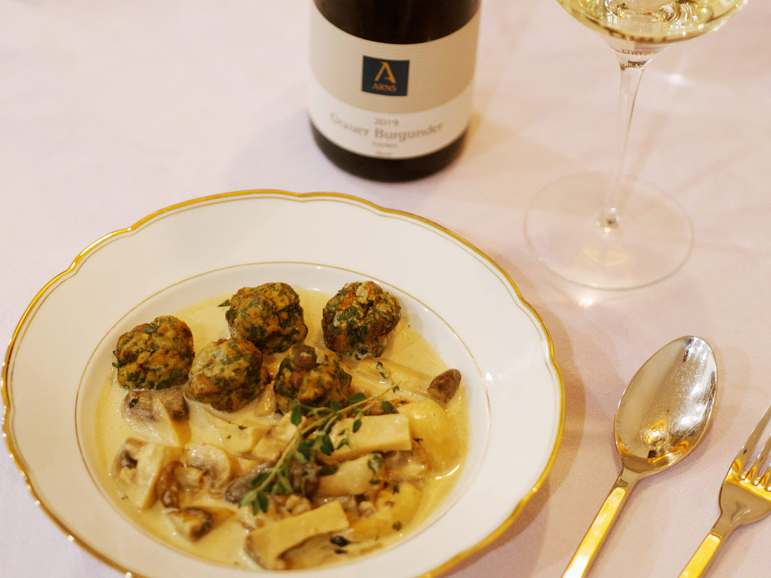 Pilzragout mit Semmelknödel
