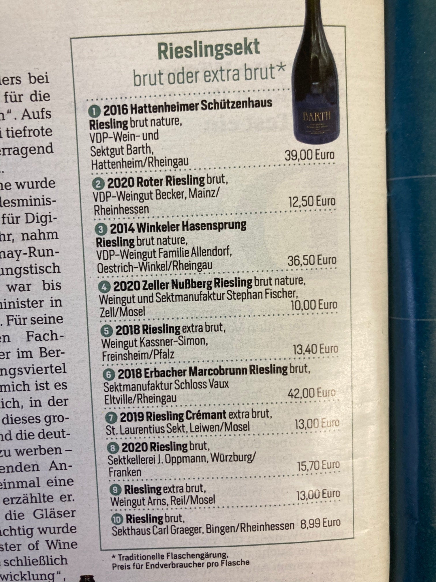 TOP TEN im FOCUS Weintest