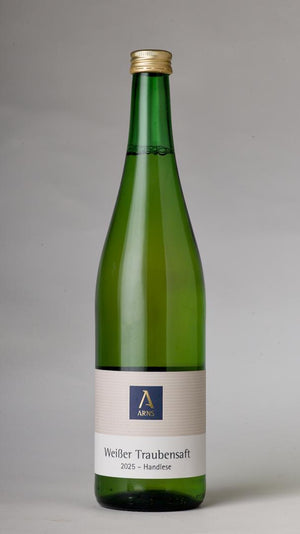 Flasche 2025 Traubensaft weiß, alkoholfreier Bio-Traubensaft vom Weingut Arns, Mosel