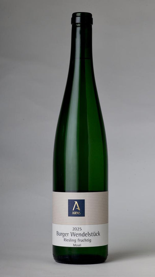 Flasche 2025 Burger Wendelstück Riesling fruchtig, Bio-Lagenwein vom Weingut Arns, Mosel