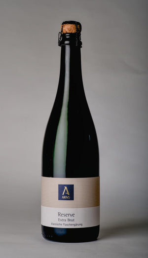 Flasche Reserve extra brut, Riesling Winzersekt bio vom Weingut Arns, Mosel